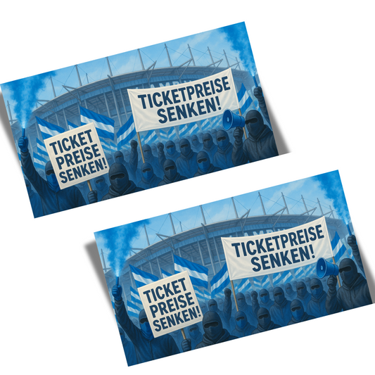 Aufkleber "Ticketpreise senken!"