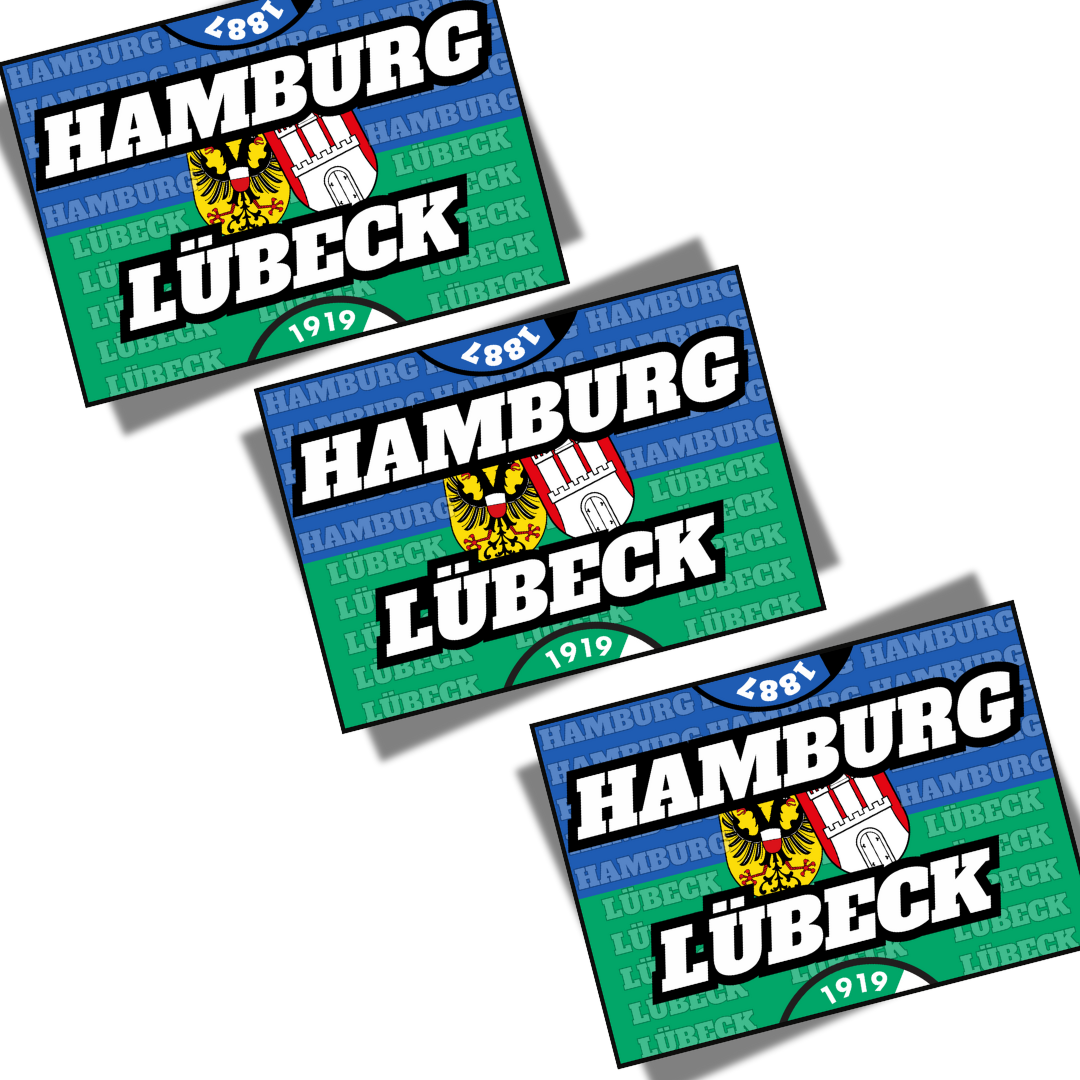 Aufkleber "Hamburg & Lübeck"