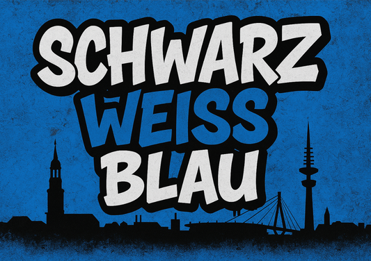 Aufkleber "Schwarz, weiß, blau!