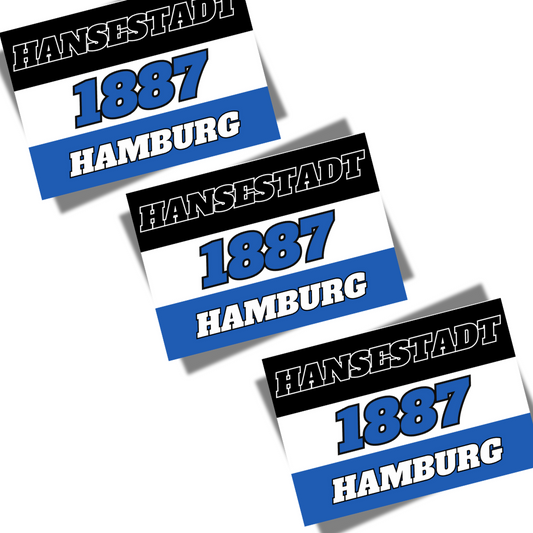 Aufkleber "1887 Hamburg"