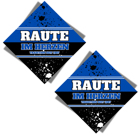 Aufkleber "Raute im Herzen"