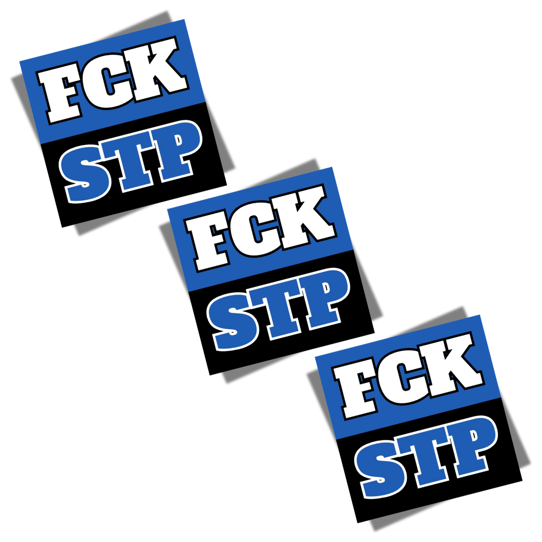 Aufkleber "FCK STP"