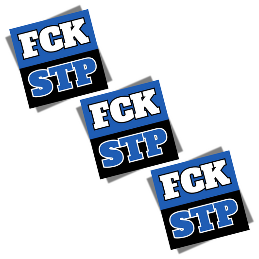 Aufkleber "FCK STP"