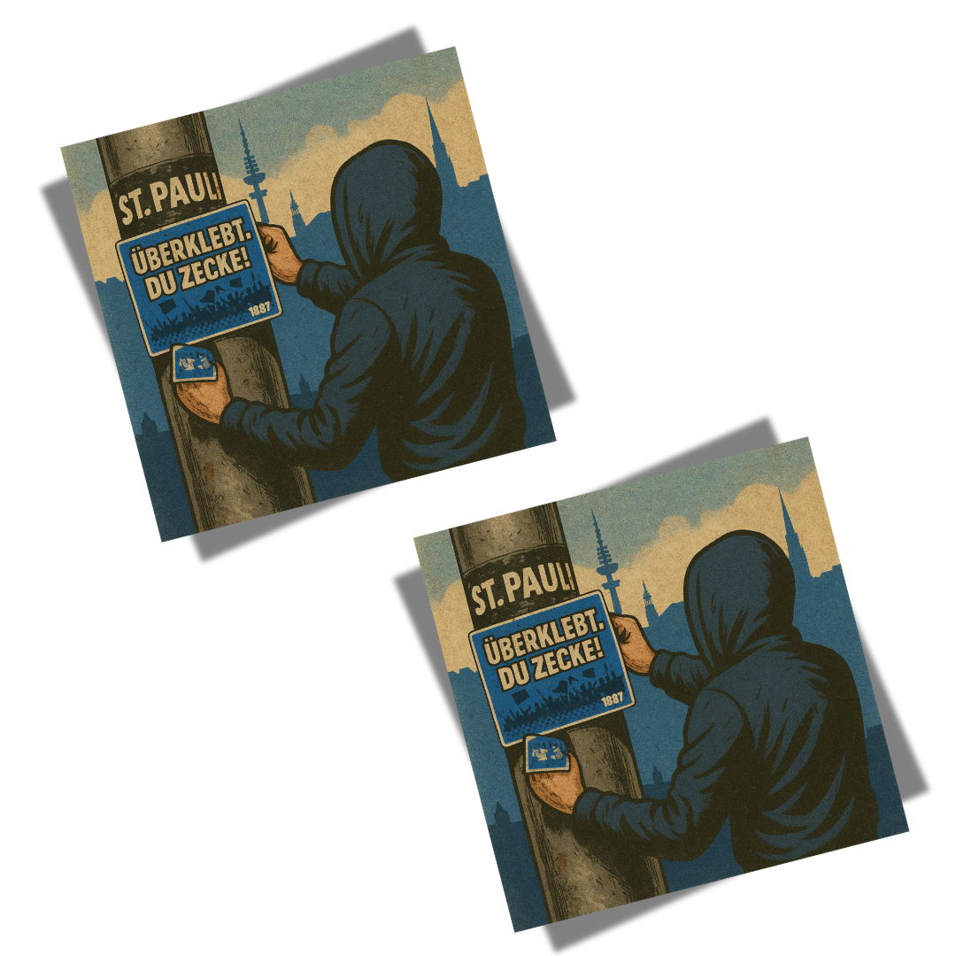 Aufkleber "Überklebt"