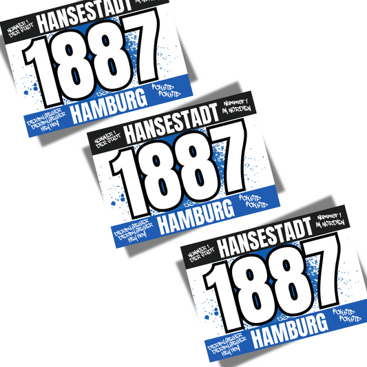 Aufkleber "Hansestadt Hamburg 1887"