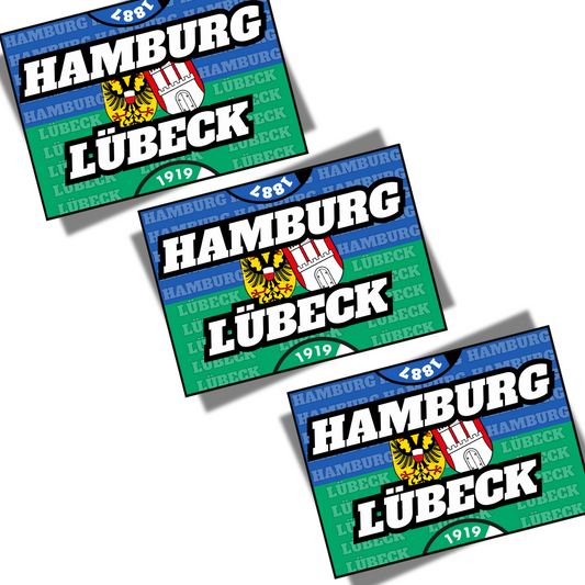 Aufkleber "Hamburg & Lübeck"