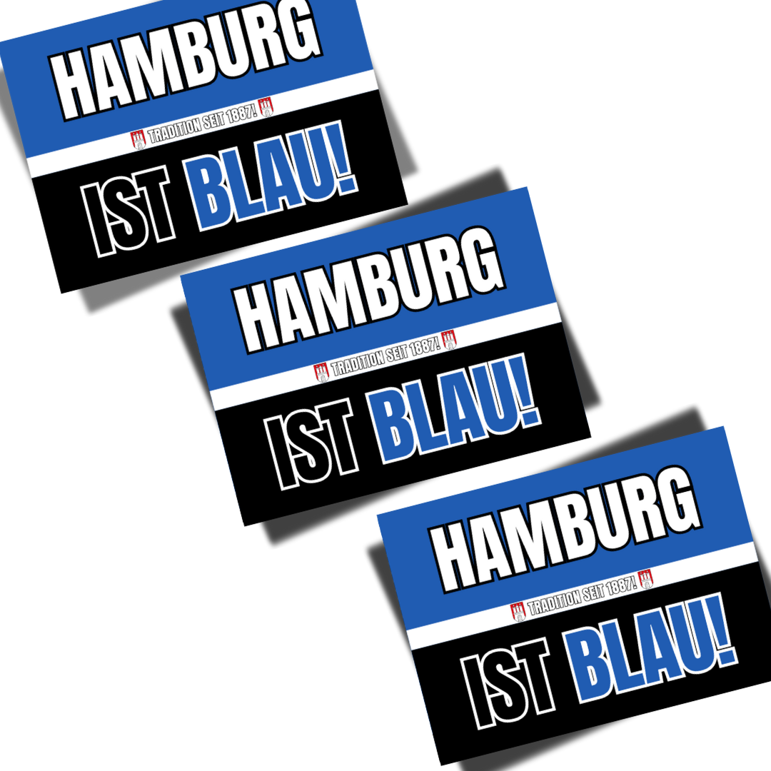 Aufkleber "Hamburg ist blau!"