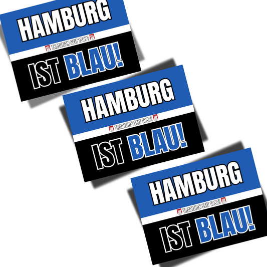 Aufkleber "Hamburg ist blau!"